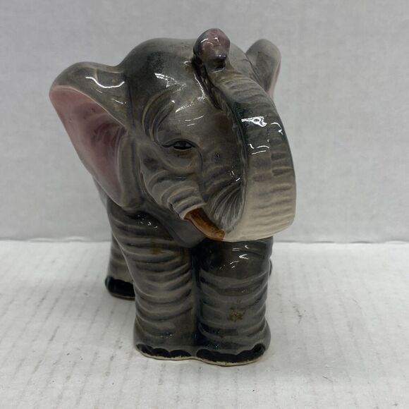 Vintage Florart Elephant Planter Hand Decorated Japan Ceramic - Picture 2 of 12